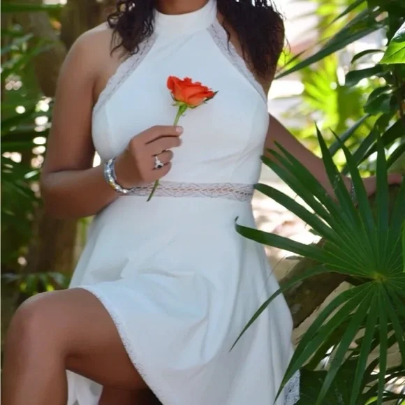 lulus white lace skater dress White Mini Dress - Lace Long Sleeve Dress - Skater Dress